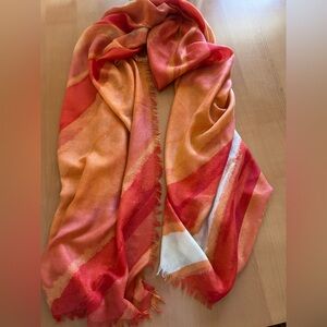 Nordstrom Vibrant Red and Orange Scarf
